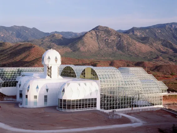 Exterior photo of Biosphere 2